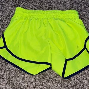 neon yellow shorts